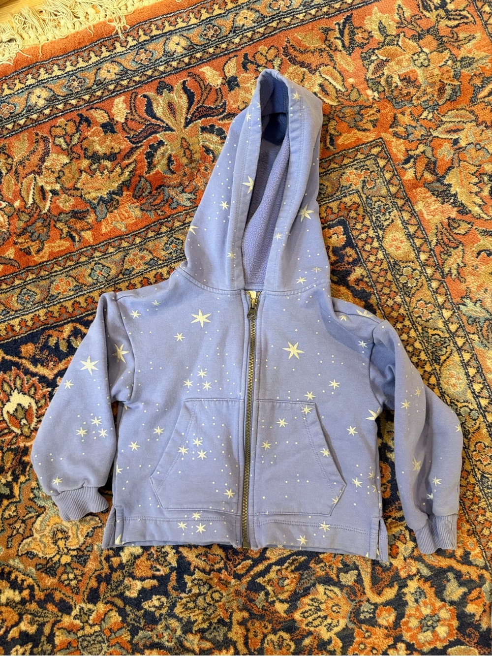 Hanna Andersson Lavender Star Zip Hoodie